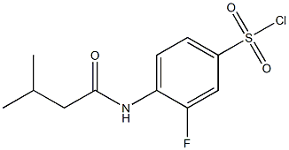 3-fluoro-4-(3-methylbutanamido)benzene-1-sulfonyl chloride Structure