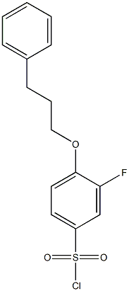 3-fluoro-4-(3-phenylpropoxy)benzene-1-sulfonyl chloride 化学構造式