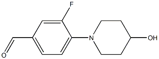 3-fluoro-4-(4-hydroxypiperidin-1-yl)benzaldehyde Structure