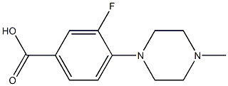 3-fluoro-4-(4-methylpiperazin-1-yl)benzoic acid Struktur