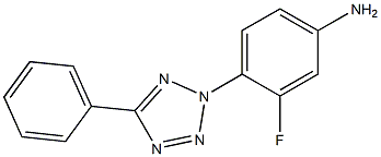 3-fluoro-4-(5-phenyl-2H-1,2,3,4-tetrazol-2-yl)aniline Struktur