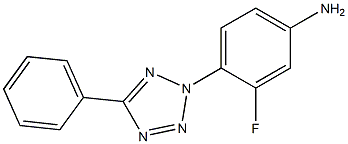 3-fluoro-4-(5-phenyl-2H-1,2,3,4-tetrazol-2-yl)aniline 结构式