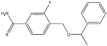 3-fluoro-4-[(1-phenylethoxy)methyl]benzenecarbothioamide