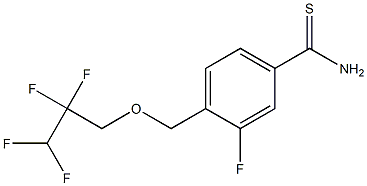 3-fluoro-4-[(2,2,3,3-tetrafluoropropoxy)methyl]benzene-1-carbothioamide 结构式