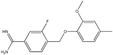  3-fluoro-4-[(2-methoxy-4-methylphenoxy)methyl]benzenecarboximidamide