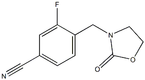 3-fluoro-4-[(2-oxo-1,3-oxazolidin-3-yl)methyl]benzonitrile Structure