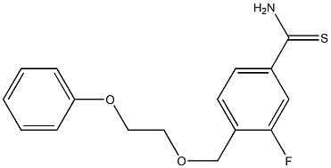 3-fluoro-4-[(2-phenoxyethoxy)methyl]benzene-1-carbothioamide Structure
