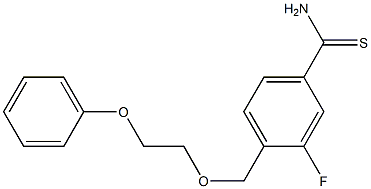 3-fluoro-4-[(2-phenoxyethoxy)methyl]benzene-1-carbothioamide 结构式