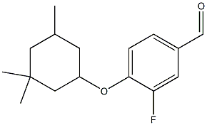 3-fluoro-4-[(3,3,5-trimethylcyclohexyl)oxy]benzaldehyde Struktur