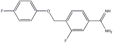3-fluoro-4-[(4-fluorophenoxy)methyl]benzenecarboximidamide 结构式