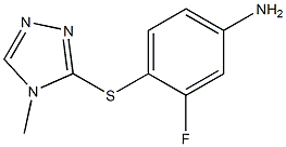 3-fluoro-4-[(4-methyl-4H-1,2,4-triazol-3-yl)sulfanyl]aniline,,结构式