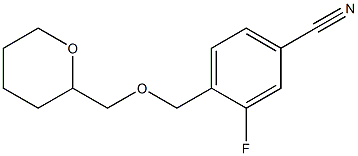 3-fluoro-4-[(tetrahydro-2H-pyran-2-ylmethoxy)methyl]benzonitrile