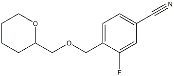  3-fluoro-4-[(tetrahydro-2H-pyran-2-ylmethoxy)methyl]benzonitrile