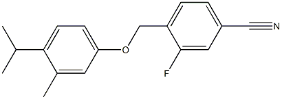 3-fluoro-4-[3-methyl-4-(propan-2-yl)phenoxymethyl]benzonitrile Structure