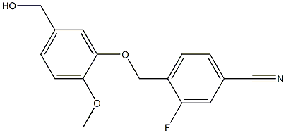 3-fluoro-4-[5-(hydroxymethyl)-2-methoxyphenoxymethyl]benzonitrile Structure