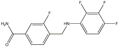 3-fluoro-4-{[(2,3,4-trifluorophenyl)amino]methyl}benzamide Structure