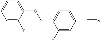 3-fluoro-4-{[(2-fluorophenyl)sulfanyl]methyl}benzonitrile