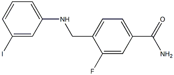 3-fluoro-4-{[(3-iodophenyl)amino]methyl}benzamide,,结构式