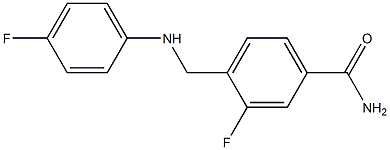 3-fluoro-4-{[(4-fluorophenyl)amino]methyl}benzamide Struktur