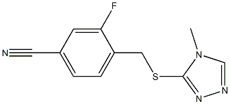 3-fluoro-4-{[(4-methyl-4H-1,2,4-triazol-3-yl)sulfanyl]methyl}benzonitrile 结构式