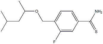 3-fluoro-4-{[(4-methylpentan-2-yl)oxy]methyl}benzene-1-carbothioamide Structure