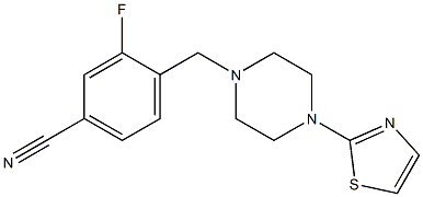 3-fluoro-4-{[4-(1,3-thiazol-2-yl)piperazin-1-yl]methyl}benzonitrile Structure