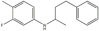 3-fluoro-4-methyl-N-(4-phenylbutan-2-yl)aniline 化学構造式