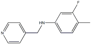 3-fluoro-4-methyl-N-(pyridin-4-ylmethyl)aniline Struktur