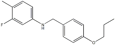 3-fluoro-4-methyl-N-[(4-propoxyphenyl)methyl]aniline|