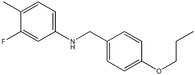  3-fluoro-4-methyl-N-[(4-propoxyphenyl)methyl]aniline