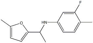 3-fluoro-4-methyl-N-[1-(5-methylfuran-2-yl)ethyl]aniline Structure