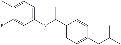 3-fluoro-4-methyl-N-{1-[4-(2-methylpropyl)phenyl]ethyl}aniline