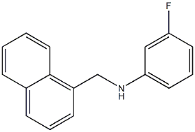 3-fluoro-N-(naphthalen-1-ylmethyl)aniline 化学構造式