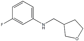 3-fluoro-N-(oxolan-3-ylmethyl)aniline,,结构式