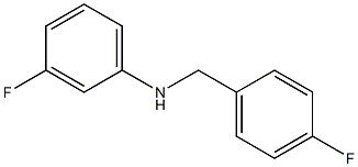 3-fluoro-N-[(4-fluorophenyl)methyl]aniline Structure