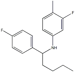 3-fluoro-N-[1-(4-fluorophenyl)pentyl]-4-methylaniline