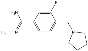 3-fluoro-N'-hydroxy-4-(pyrrolidin-1-ylmethyl)benzenecarboximidamide Struktur