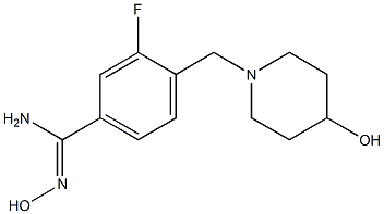 3-fluoro-N'-hydroxy-4-[(4-hydroxypiperidin-1-yl)methyl]benzenecarboximidamide