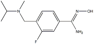 3-fluoro-N'-hydroxy-4-{[isopropyl(methyl)amino]methyl}benzenecarboximidamide 结构式