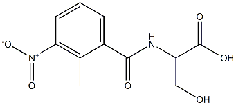 3-hydroxy-2-[(2-methyl-3-nitrophenyl)formamido]propanoic acid,,结构式