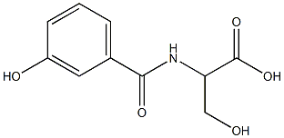 3-hydroxy-2-[(3-hydroxybenzoyl)amino]propanoic acid Structure