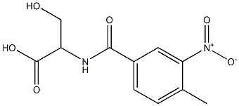 3-hydroxy-2-[(4-methyl-3-nitrophenyl)formamido]propanoic acid 结构式