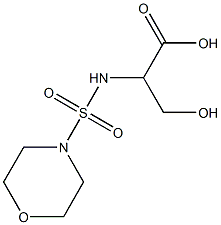 3-hydroxy-2-[(morpholine-4-sulfonyl)amino]propanoic acid Structure