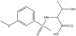 3-hydroxy-2-[1-(3-methoxyphenyl)acetamido]butanoic acid,,结构式