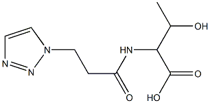 3-hydroxy-2-[3-(1H-1,2,3-triazol-1-yl)propanamido]butanoic acid 结构式