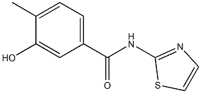 3-hydroxy-4-methyl-N-(1,3-thiazol-2-yl)benzamide 化学構造式