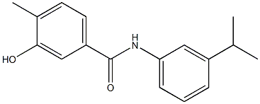 3-hydroxy-4-methyl-N-[3-(propan-2-yl)phenyl]benzamide 化学構造式