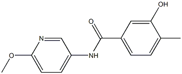 3-hydroxy-N-(6-methoxypyridin-3-yl)-4-methylbenzamide 结构式