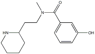 3-hydroxy-N-methyl-N-[2-(piperidin-2-yl)ethyl]benzamide 化学構造式