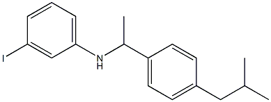 3-iodo-N-{1-[4-(2-methylpropyl)phenyl]ethyl}aniline Struktur